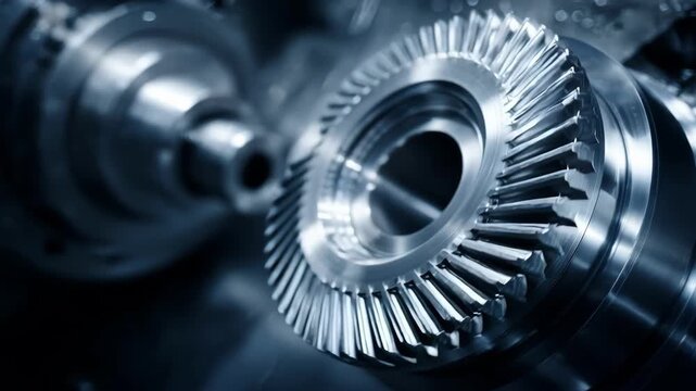 Medium shot focusing on ondemand metal part fabrication highlighting efficient workflow and customized production in an advanced industrial setting.