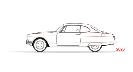 retro car vector illustration
