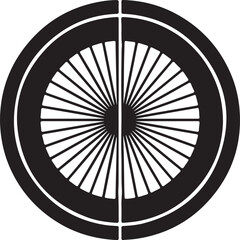 Obraz premium Solar Prism Split Circle Silhouette Art