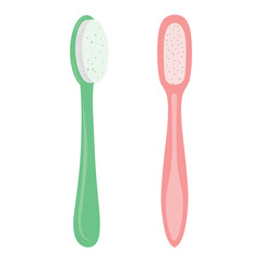 Toothbrush pair illustration, dental brushes. Two toothbrushes vector, oral care tools. Hand-drawn toothbrushes, hygiene set design