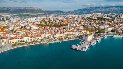 Obraz premium Historic Split Adriatic Panorama