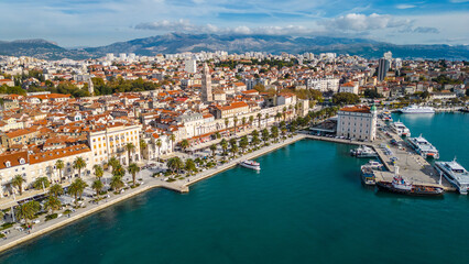 Split City Harbor Panorama