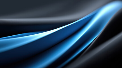 Obraz premium Abstract background of smooth flowing blue and grey silk fabric waves.