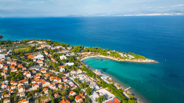 Adriatic Coastal Town Supetar  Aerial