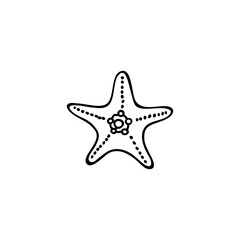 Sea star hand drawn vector illustration