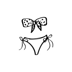 Swimsuit hand drawn vector illustration