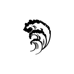 Wave hand drawn vector illustration