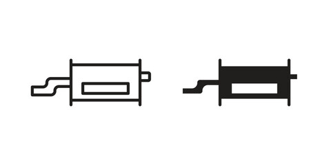 Exhaust pipe icon for template. Icon vector graphic set