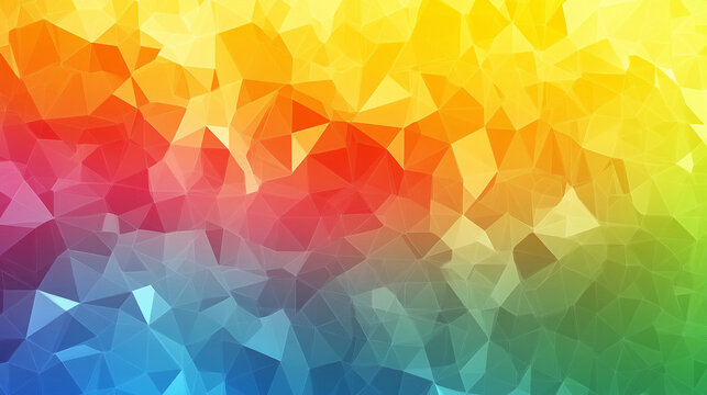 Abstract triangle geometrical background with vibrant colorful shapes creating dynamic patterns and modern visual interest symbolizing creativity energy and contemporary digital design