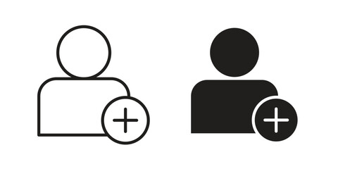 Following icon for template. Icon vector graphic set