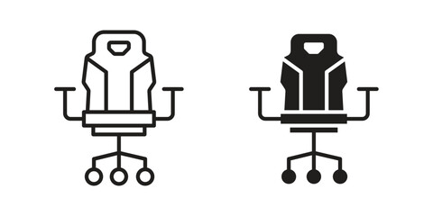 Gaming chair icon for template. Icon vector graphic set © Zandra