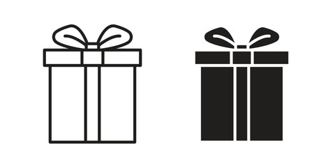 Gift icon for template. Icon vector graphic set