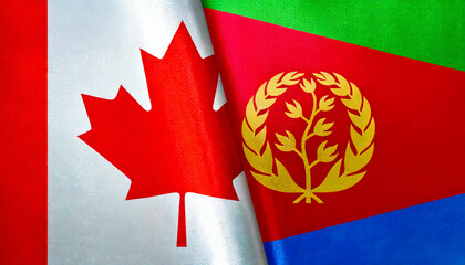 カナダの国旗とエリトリアの国旗(canada flag & Eritrea flag.)
