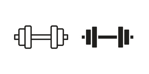 Gym icon for template. Icon vector graphic set