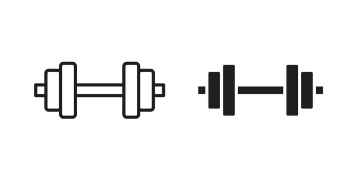 Gym icon for template. Icon vector graphic set