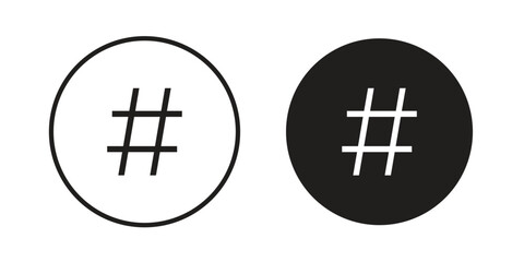 Obraz premium Hashtag icon for template. Icon vector graphic set