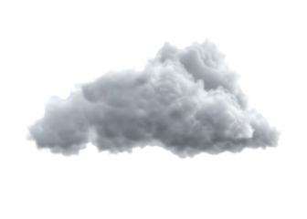 Dark grey rain cloud on transparent background .PNG