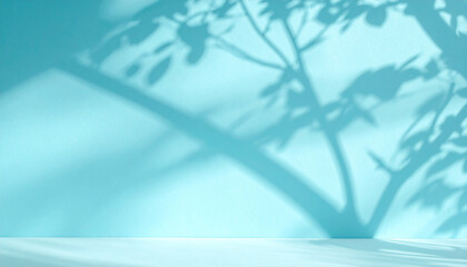 Botanical Shadows On Teal
