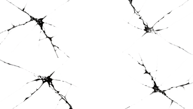 White spiderweb cracks on background isolated on a transparent background broken - Powered by Adobe