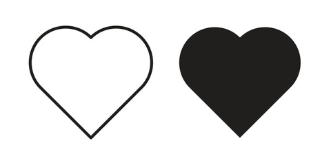 Heart icon pictogram in trendy outline style. icon, sign or symbol.