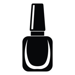 nail polish bottle icon black and white silhouette