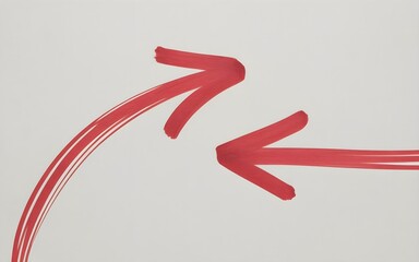 hand drawn doddle red arrow, grunge red arrows isolated on transparent background, red arrow pointing up