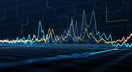 Dynamic Digital Data: A close-up view of a vibrant digital interface, showcasing intricate data streams in a dynamic display of information, illuminating the power of analytics and digital innovation.
