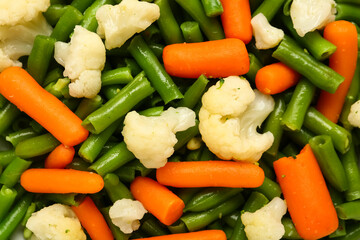 Stewed mixed vegetables as background, closeup