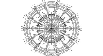 Scientific illustration of a simulated Higgs boson particle decay event from a particle accelerator.
