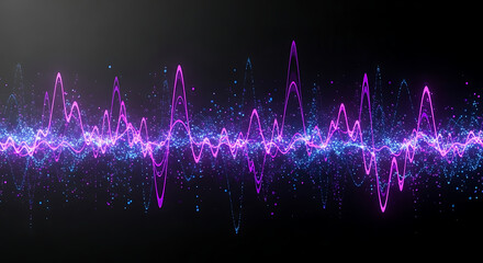 Vibrant Sound Wave: A mesmerizing display of audio frequencies pulsing with energy, showcasing the intricate patterns and dynamics of sound.