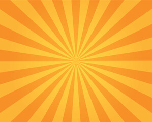 Yellow Sunburst Background – Retro Radial Beam Vector