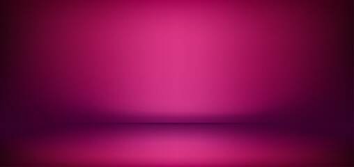 Abstract pink and dark 3d podium scene with smooth light reflections.