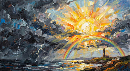 Stained Glass Tree of Life - Symbolic Art of Balance, Growth & Connection