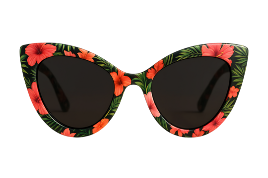 Tropical sunglass isolated on transparent background
