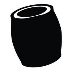 Isolated barrel silhouette liquor container cask storage oak beer object item