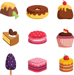 set of cakes
