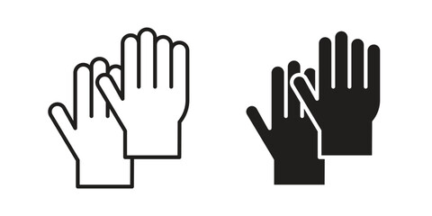 Fototapeta premium Glove icon in filled, thin line, stroke style for website and apps