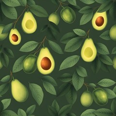 pattern with avocado