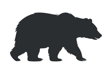 Bear silhouette on transparent background illustration
