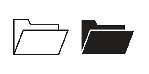 Folder icon designs collection for mobile, ui, web.