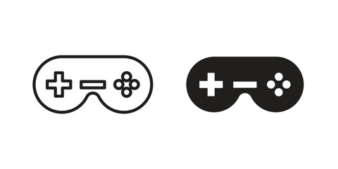 Gamepad icon designs collection for mobile, ui, web. © Thadeu