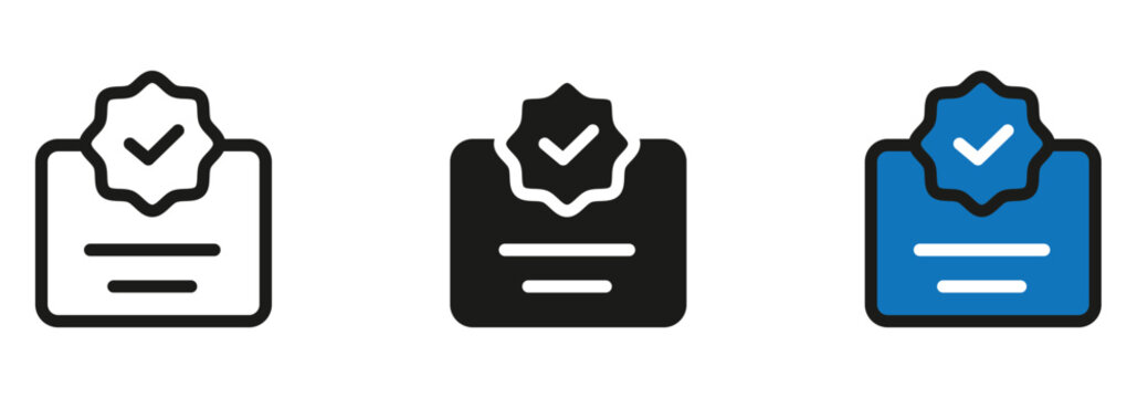 Get verified with this modern icon set! Use these icons for your website, app, or marketing materials. Show trust, approval, and quality assurance.