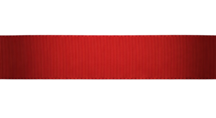 Vibrant red ribbon with textured pattern on black background