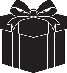 Present icon design, gift box with bow for celebration, surprise