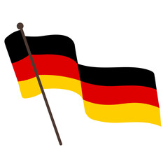 German flag isolated vector illustration.