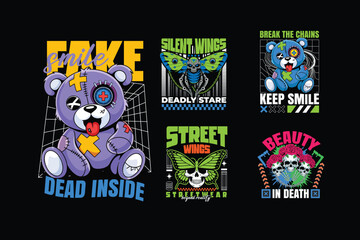 streetwear t shirt design bundle