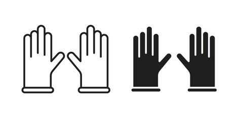 Glove icon symbol. Vector EPS 10. line and glyph icon