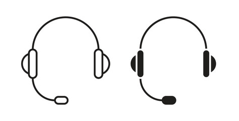 Headphone icon symbol. Vector EPS 10. line and glyph icon