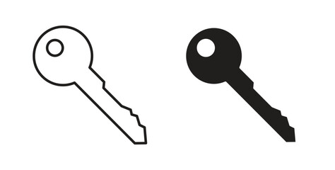 key icon symbol. Vector EPS 10. line and glyph icon