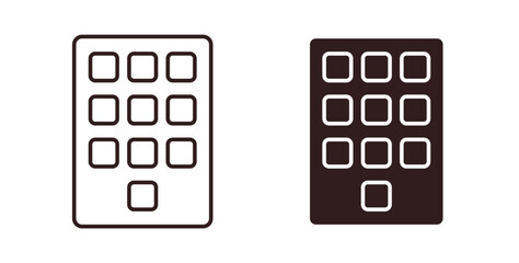 Keypad icon symbol. Vector EPS 10. line and glyph icon